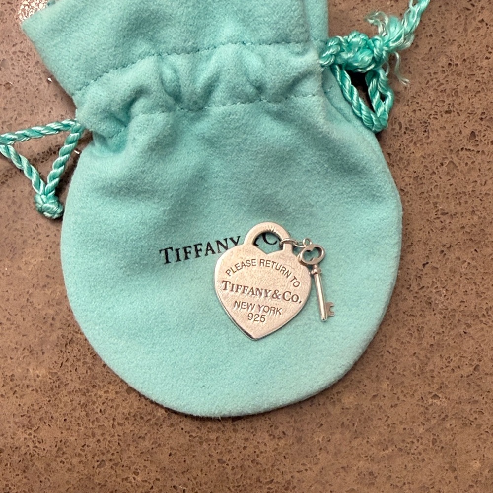 Tiffany & Co. Silver Heart Key Charm